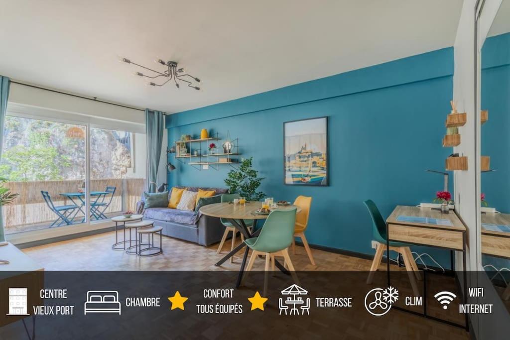 Divine Idylle Central Vieux-Port Terrasse Clim Марсель Экстерьер фото